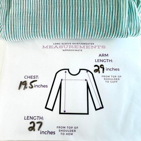 Theory Womens Classic Straight Shirt Size S 100% Organic Cotton Stripe Teal - Picture 7 of 7